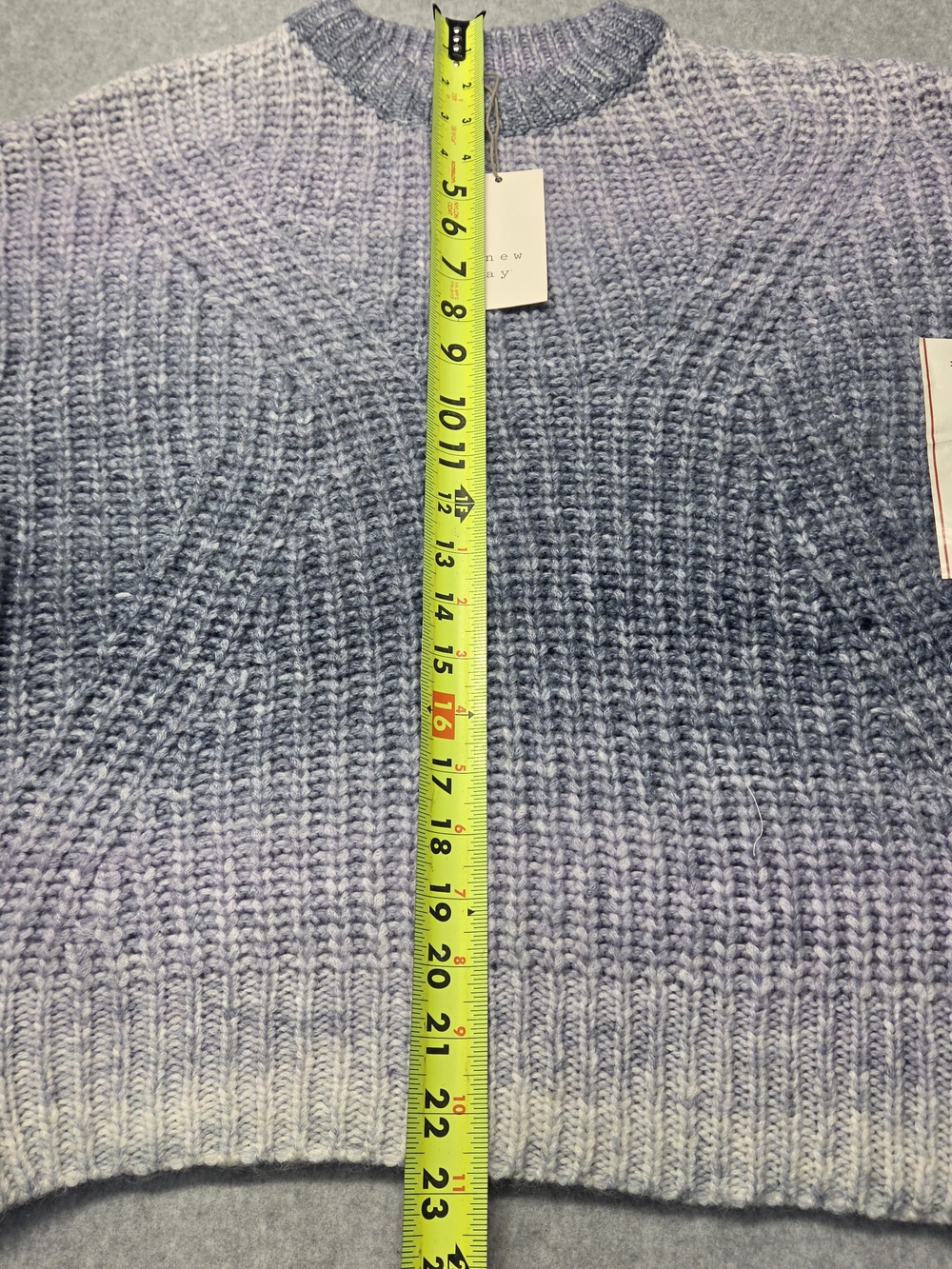 0372 a new day Lavender Ombre Crewneck Sweater Size Xs - Picture 9 of 13